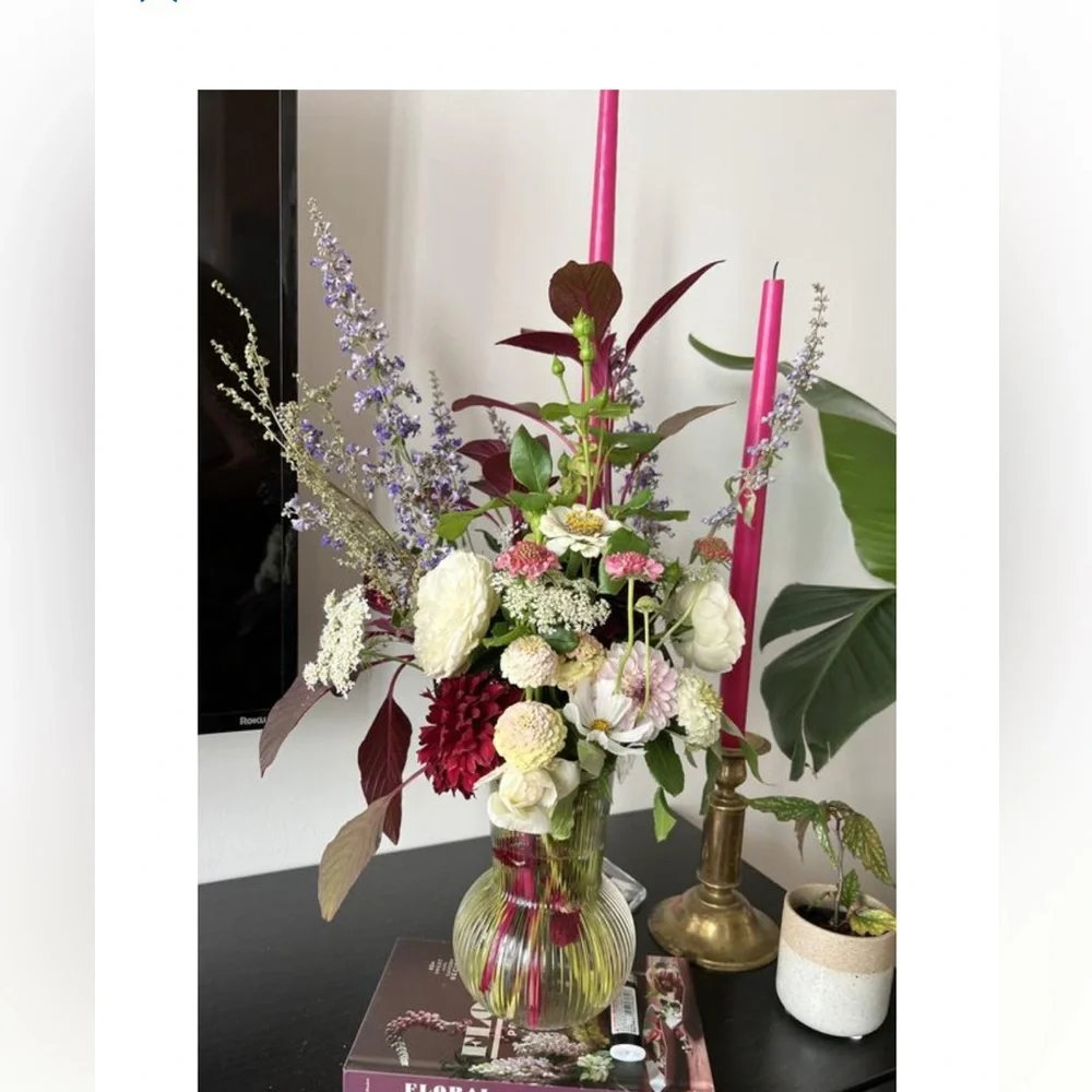 Red Burgundy 18” s/4 candles